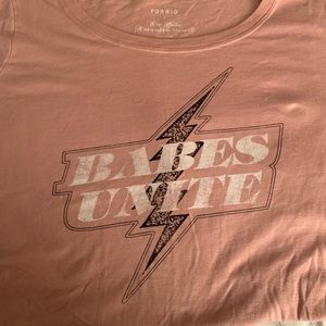 torrid Tops - Torrid Blush Pink Babes Unite Tee torrid Tops - Torrid Blush Pink Babes Unite Tee